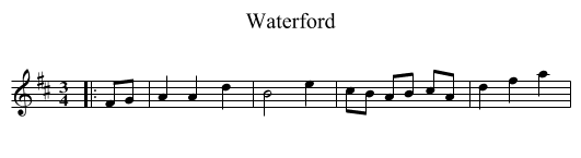 Waterford - staff notation