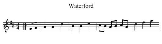 Waterford - staff notation