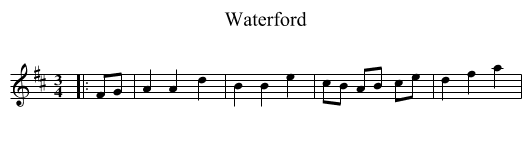 Waterford - staff notation
