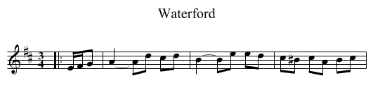 Waterford - staff notation
