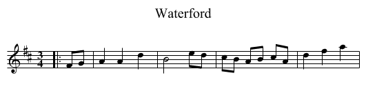 Waterford - staff notation