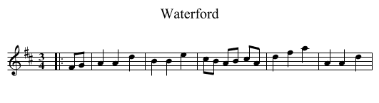 Waterford - staff notation