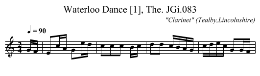 Waterloo Dance [1], The. JGi.083 - staff notation