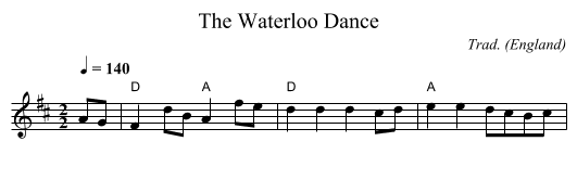 Waterloo Dance, The - staff notation