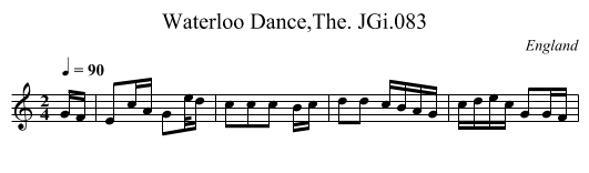 Waterloo Dance,The. JGi.083 - staff notation