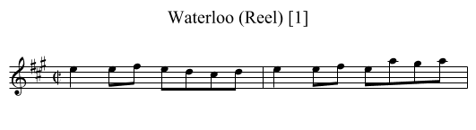 Waterloo (Reel) [1] - staff notation