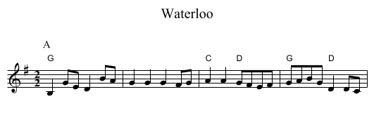 Waterloo - staff notation