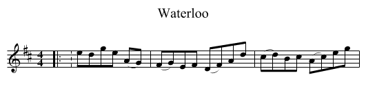 Waterloo - staff notation