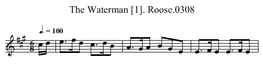 Waterman [1]. Roose.0308, The - staff notation