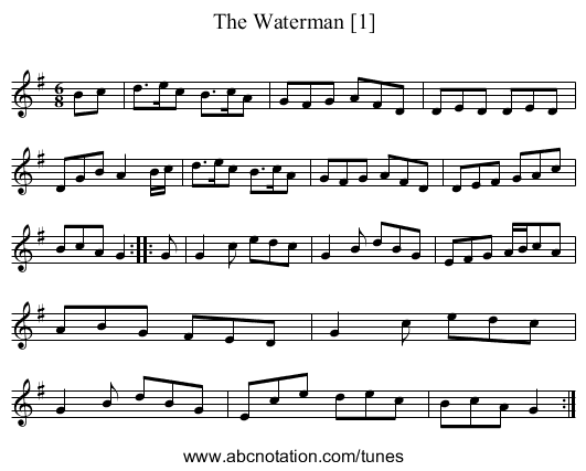 Waterman [1], The - staff notation