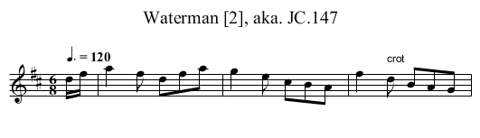 Waterman [2], aka. JC.147 - staff notation