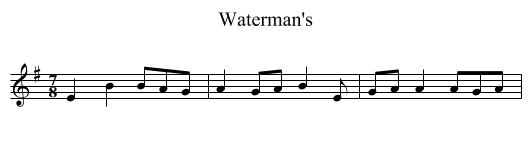 Waterman's - staff notation