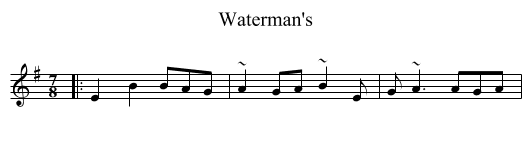 Waterman's - staff notation