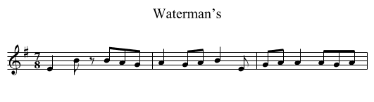 Waterman’s - staff notation