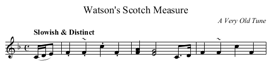 Watson's Scotch Measure - staff notation