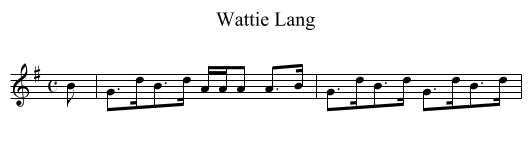 Wattie Lang - staff notation