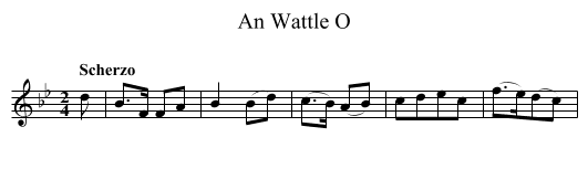Wattle O, An - staff notation