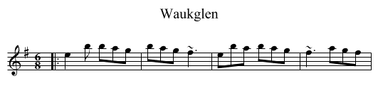 Waukglen - staff notation