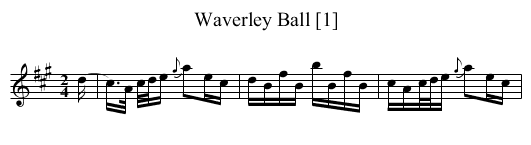 Waverley Ball [1] - staff notation