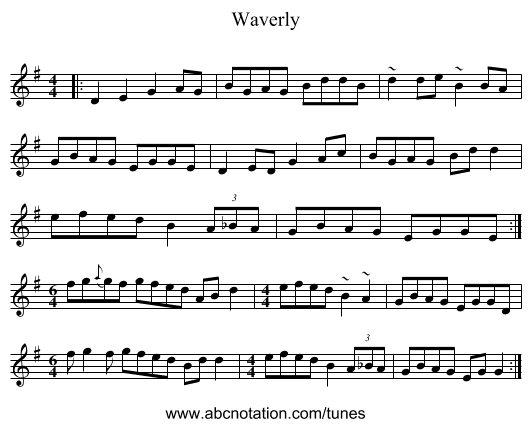 Waverly - staff notation