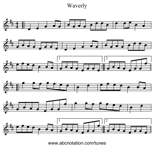Waverly - staff notation