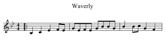 Waverly - staff notation