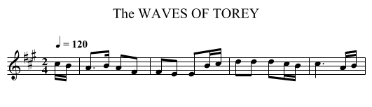 WAVES OF TOREY, The - staff notation