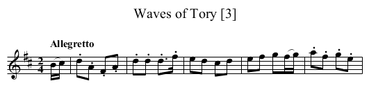 Waves of Tory [3] - staff notation