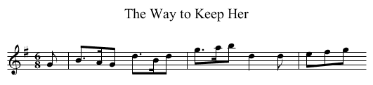Way to Keep Her, The - staff notation