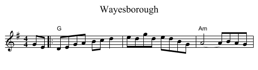 Wayesborough - staff notation
