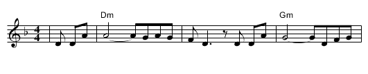 Wayfaring S - staff notation