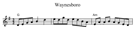 Waynesboro - staff notation