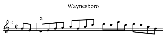 Waynesboro - staff notation