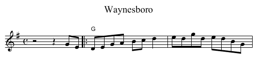 Waynesboro - staff notation