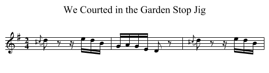 We Courted in the Garden Stop Jig - staff notation