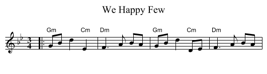 We Happy Few - staff notation