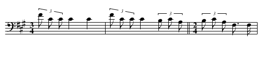 Weapon Song - staff notation