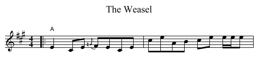 Weasel, The  - staff notation