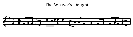 Weaver's Delight, The  - staff notation