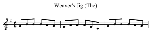 Weaver's Jig (The) - staff notation