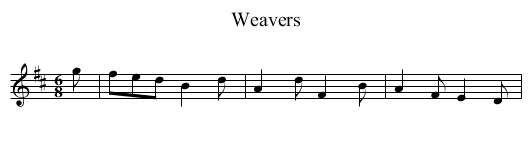 Weavers - staff notation