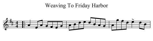 Weaving To Friday Harbor - staff notation