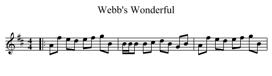 Webb's Wonderful - staff notation