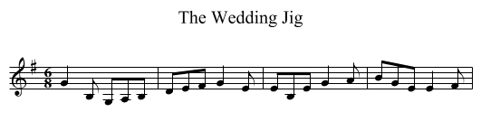 Wedding Jig, The - staff notation