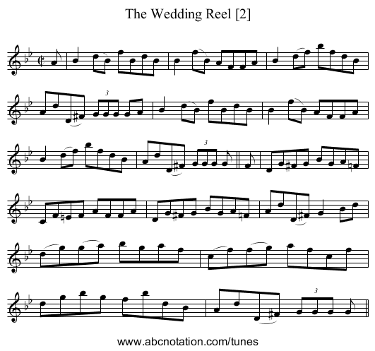Wedding Reel [2], The - staff notation
