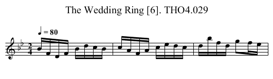 Wedding Ring [6]. THO4.029, The - staff notation