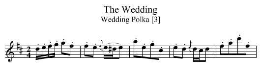 Wedding, The - staff notation