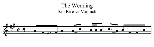 Wedding, The - staff notation