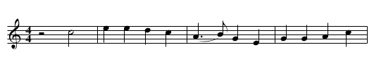 Wedlock - staff notation