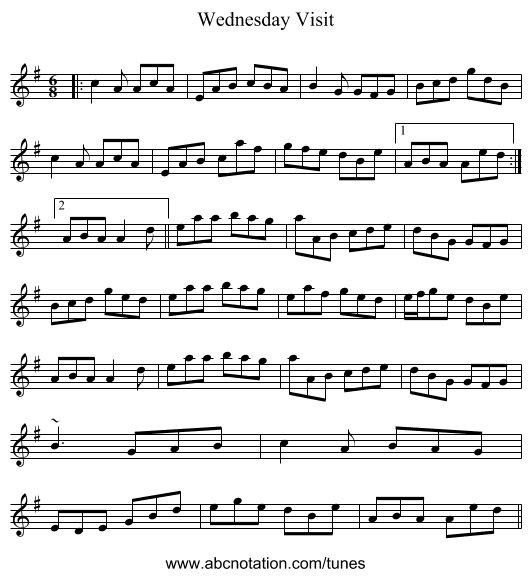 Wednesday Visit - staff notation